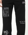 Shop Men's Black Batman Graphic Printed Oversized Track Pants