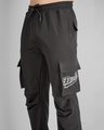 Shop Men's Black Printed Relaxed Fit Cargo Parachute Pants