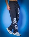 Shop Men's Black Printed Relaxed Fit Trackpants-Design
