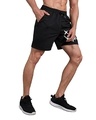 Shop Men's Black Printed Slim Fit Shorts-Full