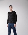Shop Men's Black Printed Slim Fit T-shirt-Design