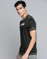 Shop Men's Black Printed Slim Fit T-shirt-Design