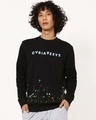 Shop Men's Black Typography Sweatshirt-Front