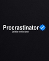 Shop Men's Black Procrastinator Typography T-shirt-Full