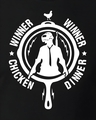 Shop Men's Black Pubg Chicken Dinner Graphic Printed Cotton T-shirt-Full