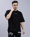 Shop Men's Black Pulsating Rhythms Reflective Printed Oversized T-shirt-Design