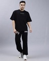 Shop Men's Black Pulsating Rhythms Reflective Printed Oversized T-shirt
