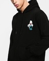 Shop Men's Black Reckless Graphic Printed Oversized Hoodies