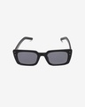 Shop Men's Black Rectangle Polarised Lens Sunglasses-Full