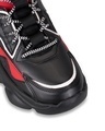 Shop Men's Black & Red Bulldozer Color Block High-Top Sneakers