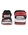 Shop Men's Black & Red Self Design Sandals-Design