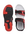 Shop Men's Black & Red Self Design Sandals-Full