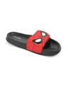 Shop Men's Black & Red Spider Man Printed Slider-Full