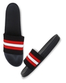 Shop Men's Black & Red Striped Lightweight Sliders