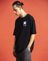Shop Men's Black Reflective X Typography Super Loose Fit T-shirt-Design