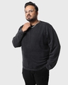 Shop Men's Black Plus Size Sweatshirt-Front