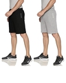 Shop Pack of 2 Men's Black Regular Cotton Casual Shorts-Design