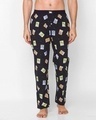 Shop Men's Black Regular Fit Printed Pyjamas-Front