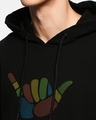 Shop Men's Black Relax Graphic Printed Hoodies