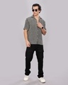 Shop Men's Black Relaxed Fit Crochet Shirt