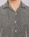Shop Men's Black Relaxed Fit Crochet Shirt