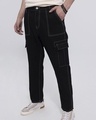 Shop Men's Black Relaxed Fit Jeans-Front