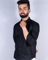 Shop Men's Black Relaxed Fit Shirt-Design