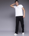 Shop Men's Black Relaxed Fit Track Pants-Full