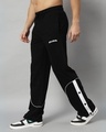 Shop Men's Black Relaxed Fit Trackpants-Front