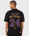 Shop Men's Black Remembering Kobe Bryant Typography Oversized T-shirt-Design