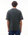 Shop Men's Black Rengoku Heart Ablaze Graphic Printed Oversized Acid Wash T-shirt-Full