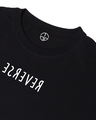 Shop Men's Black Reverse Typography Oversized T-shirt-Full