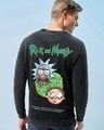 Shop Men's Black Rick and Morty Graphic Printed Sweatshirt-Front