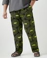 Shop Men's Black Rick & Morty All Over Printed Plus Size Pyjamas-Front