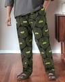 Shop Men's Black Rick & Morty All Over Printed Plus Size Pyjamas-Front