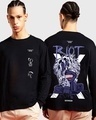 Shop Men's Black Riot XXX Tentacion Graphic Printed Oversized T-shirt-Front