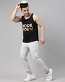 Shop Men's Black Rock And Roll Typography Vest