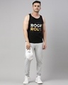 Shop Men's Black Rock And Roll Typography Vest