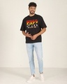 Shop Men's Black Rock Band Graphic Printed Oversized T-shirt