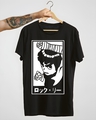Shop Men's Black Anime Rock Lee Graphic Printed Cotton T-shirt-Design
