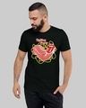 Shop Men's Black Rolling Paper Graphic Printed T-shirt-Front
