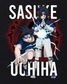 Shop Men's Black Sasuke Uchiha Graphic Printed Oversized T-shirt