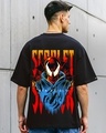 Shop Men's Black Scarlet Spider Graphic Printed Oversized T-shirt-Front