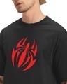 Shop Men's Black Scarlet Spider Graphic Printed Oversized T-shirt