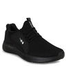 Shop Men's Black Self Design Sports Shoes-Front