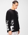 Shop Men's Black Shape Shifter Typography Oversized T-shirt-Front