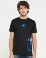 Shop Men's Black Shield Face Graphic Printed T-shirt-Front