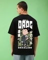Shop Men's Black Shikamaru Drag Graphic Printed Oversized T-shirt-Front