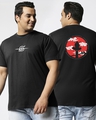 Shop Men's Black Shinobi Life Graphic Printed Plus Size T-shirt-Front