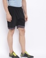 Shop Men's Black Double Layered Sports Shorts-Design